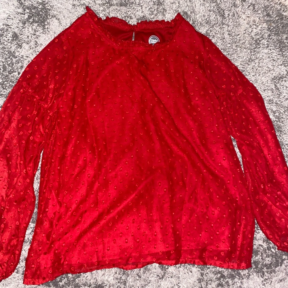Girls blouse red size 8